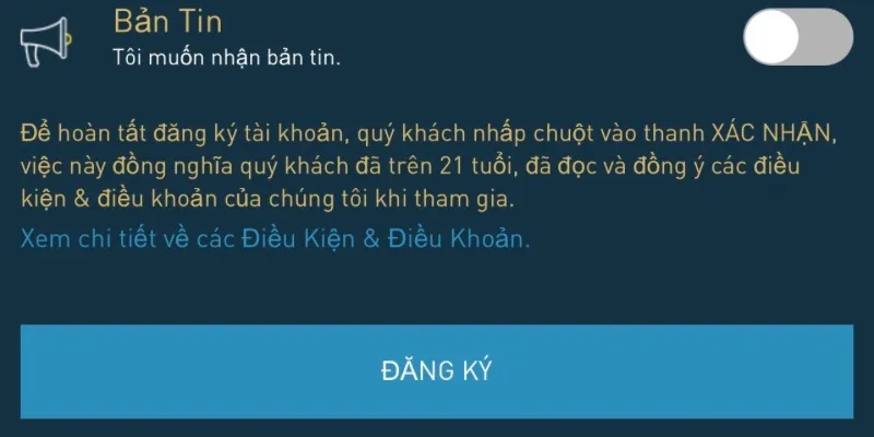 Lỗi nhỏ có thể xảy ra khi đăng ký